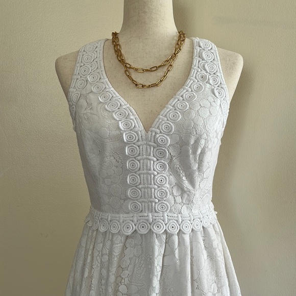 Lilly Pulitzer Litzia Resort White Mocean lace dress size 4 - Picture 3 of 10